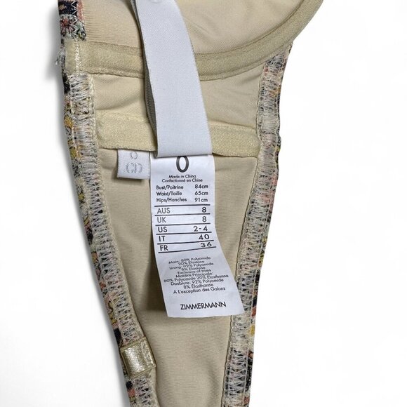 Zimmermann Strapless Freja Balconette Bikini Top US 2-4 C/D Jadore Paisley NWT - Picture 5 of 7